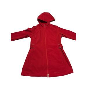 Free Tech Red Rain Jacket with Hood Size S 4-6
